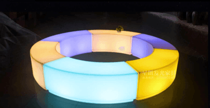 LED Curved Bench