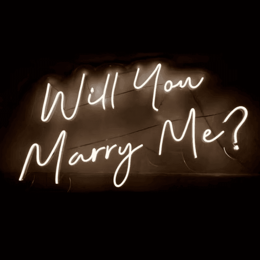 "Will You Marry Me" Neon Sign