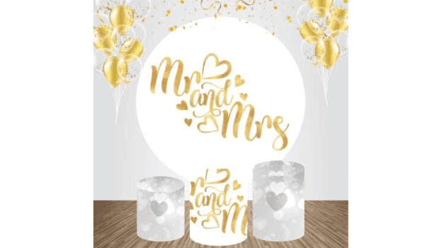 Mr & Mrs Backdrop Package