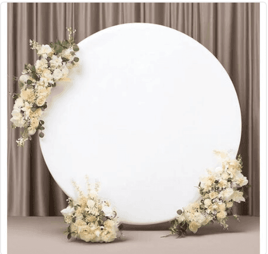 White Circle Backdrop Package